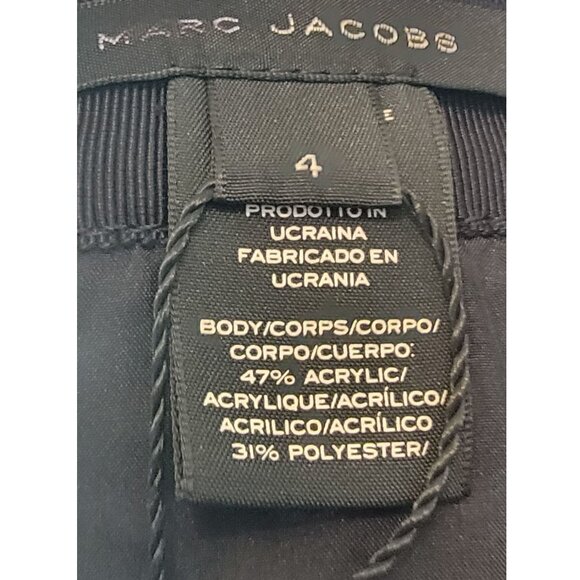 Marc Jacobs Black & White Houndstooth Pleated A-Line Skirt, Womens Size 4 - Picture 4 of 5